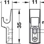 Пружинная защелка MINI-LATCH никелированная
