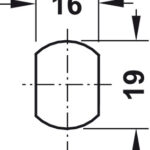 Замок SYMO рычажный для толщины двери 22мм B(C, E, H)