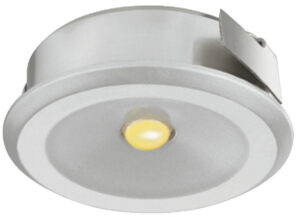 Светильник LED модель 4004 350mA/1W теп. бел серебрист. D=30mm