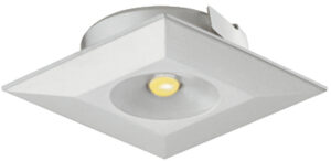 Светильник LED модель 4003 350mA/1W теп. бел серебрист. 34х34mm