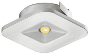 Светильник LED модель 4007 350mA/1W теп. бел серебрист. 34х34mm