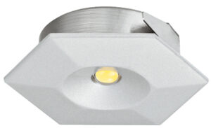 Светильник LED модель 4006 350mA/1W теп. бел серебрист. 38x33mm