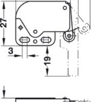 Пружинная защелка MINI-LATCH никелированная