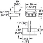 Фиксатор задней стенки RPC G 13/20, пластмасса, серый