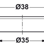 Заглушка пластик белый  35×10,0мм
