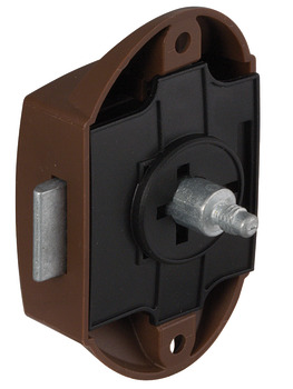 Нажимной замок Push-Lock PL, накладной, пластик/металл, коричневый