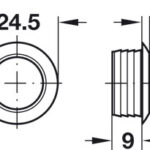 Розетка для нажимного замка  Push-Lock, белая, 16 мм, MINI.