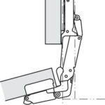 Петля Duomatic Push, угол раскрытия 165⁰, 48/6, для накладной двери
