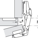 Петля Duomatic Push, угол раскрытия 165⁰, 48/6, для накладной двери