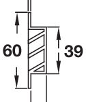 Вент.решетка 515х60мм, пластик белый
