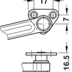 Подъемный механизм HÄFELE Free flap H 1.5, серый