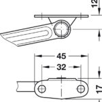Подъемный механизм HÄFELE Free flap H 1.5, серый