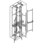 Комплект выдвижной колонны "Шеф-повар" Hafele Cristal, в базу 900 мм, высота 1700-2000 мм, 30 корзины