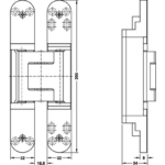 Петля врезная Simonswerk Tectus TE 540 3D, покрытие F1 хром матовый