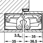 Петля врезная Simonswerk Tectus TE 640 3D, покрытие F1 хром матовый
