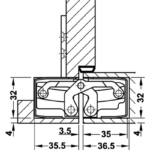 Петля врезная Simonswerk Tectus TE 640 3D, покрытие F1 хром матовый