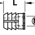 Распорная муфта  с резьбой M6, нейлон  8×11мм
