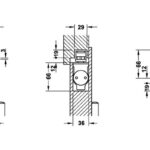 Верхний скрытый дверной доводчик – Hafele StarTec DCL 32 со скользящей тягой с фиксатором , EN3