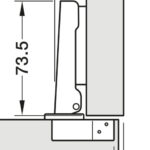 Петля Накладная Häfele Metalla 110, 105 град. 48/6, никель, быстый монтаж с амортизатором