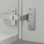 Петля Полу накладная Häfele Metalla 310, 110 град. 48/6, никель, быстый монтаж с амортизатором, с эксцентриком