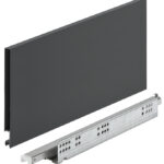Выдвижной ящик HÄFELE Box Slim A, высота 175 мм, цвет антрацит