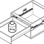 Выдвижной ящик HÄFELE Box Slim A, высота 175 мм, цвет антрацит