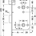 Врезной замок HÄFELE Startec, класс 3, WC — под сантехническую завертку, Бэксет 55 мм, цвет: нержавеющая сталь матовая