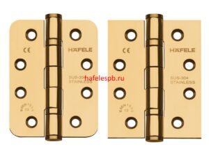 Накладная петля HÄFELE Startec для межкомнатных дверей весом до 120 кг, нерж.сталь PVD-покрытие латунь (золото)