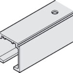 Одинарный направляющий рельс для систем Häfele Slido R-Aluflex 80A, Slido D-Line11, Slido D-Fold21, 31 x 33 мм, анодированный алюминий