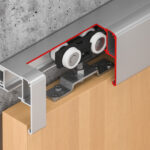 Комплект фурнитуры для раздвижных дверей Häfele Slido D-Line11 80P, крепление простое, вес дверного полотна до 80 кг