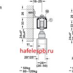 Комплект фурнитуры для раздвижных дверей Häfele Slido D-Line11 80P, крепление простое, вес дверного полотна до 80 кг