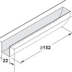Комплект фурнитуры для раздвижных дверей Häfele Slido D-Line11 120I, крепление закладное, вес дверного полотна до 120 кг