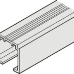 Одинарный направляющий рельс для систем Häfele Slido D-Line11 160P/160C/160I/160L, 32 x 34 мм, анодированный алюминий